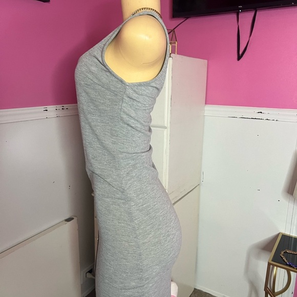 Gray Sleeveless Button-Down Dress - Picture 2 of 5
